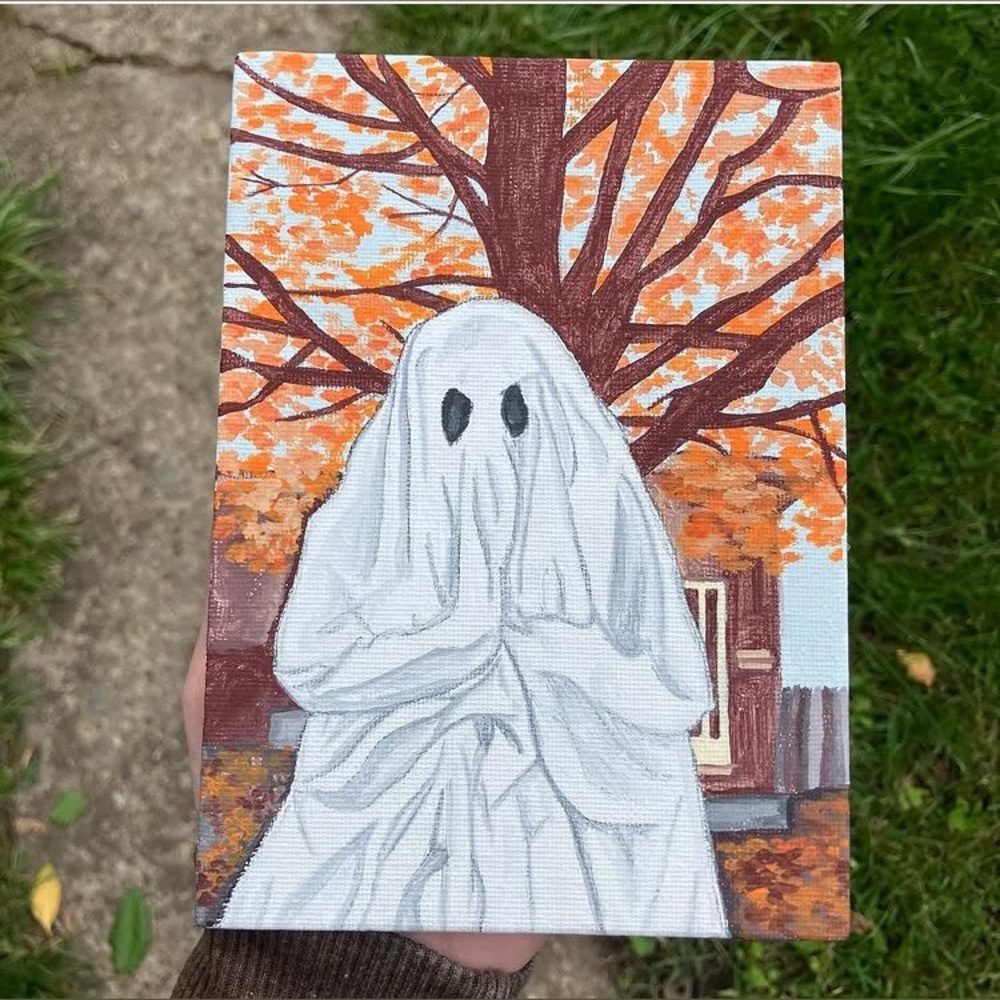 NEW ORIGINAL ‘SHEET GHOST’ FALL HALLOWEEN ART PRINT
